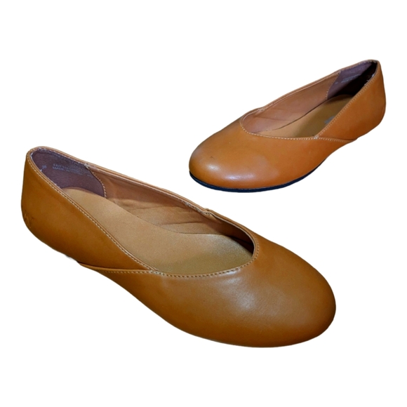 Matt & Nat| NWOT Slip-on Vegan Leather Ballet Flats Viau Tan Caramel |Size: 3UK - Picture 4 of 7